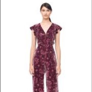 Rebecca Taylor Velvet Jewel Paisley Jumpsuit